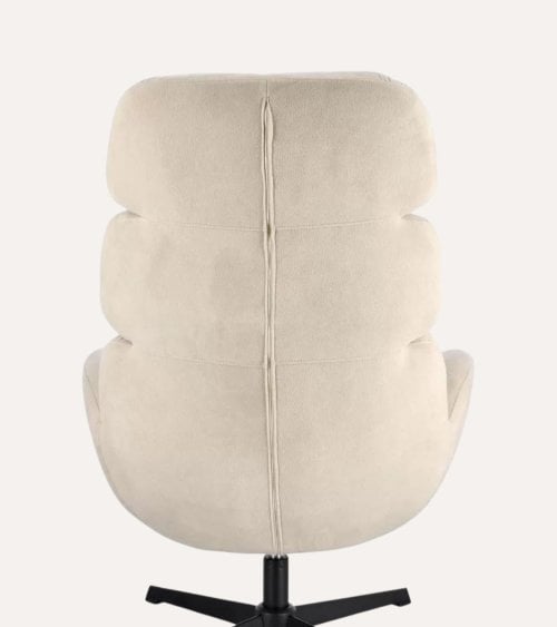 Sillón Giratorio Fluff de Poliéster y Acero