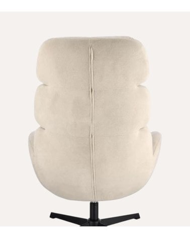 Sillón Giratorio Fluff de Poliéster y Acero