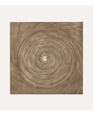 Cuadro Espiral Tallado de Madera de Mango