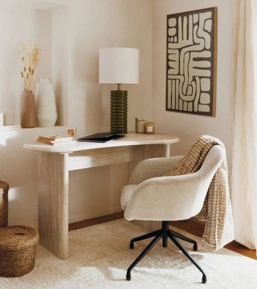 Silla de Oficina Sipca Elevable de Acero y Madera