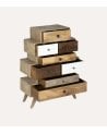 Cómoda Koval con 8 Cajones de Madera de Mango