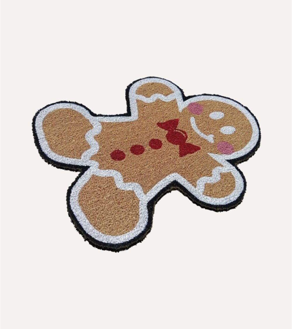 Felpudo Navideño Galleta de Jengibre con Antideslizante