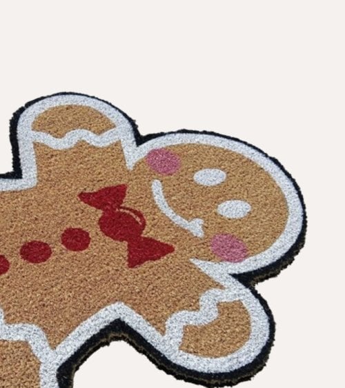 Felpudo Navideño Galleta de Jengibre con Antideslizante