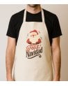 Delantal Navideño con Papá Noel de Poliéster