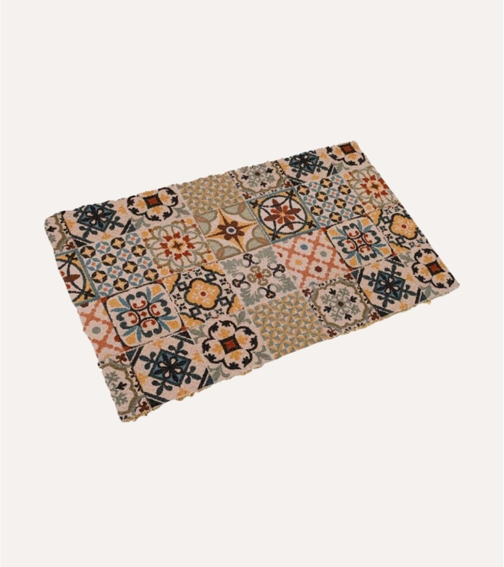 Felpudo de Azulejos Mediterráneos con Antideslizante