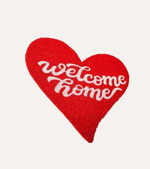 Felpudo de Corazón Welcome Home con Antideslizante