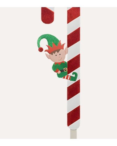 Bastón de Caramelo de Duende para Decoración Navideña