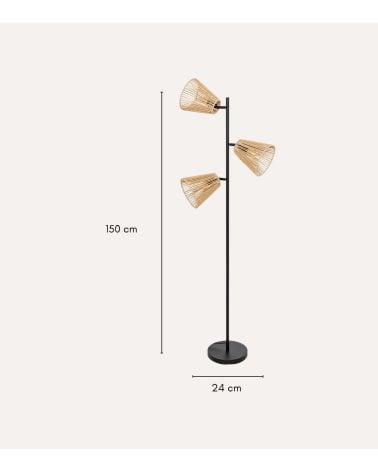 Lámpara de Pie Giada de Acero y Cemento