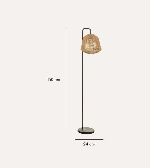 Lámpara de Pie Recta Jily de Metal