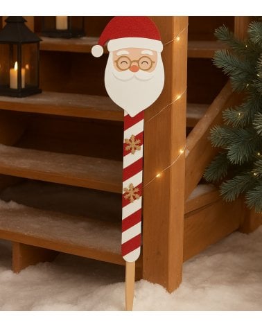 Cartel Navideño de Papá Noel para Jardín