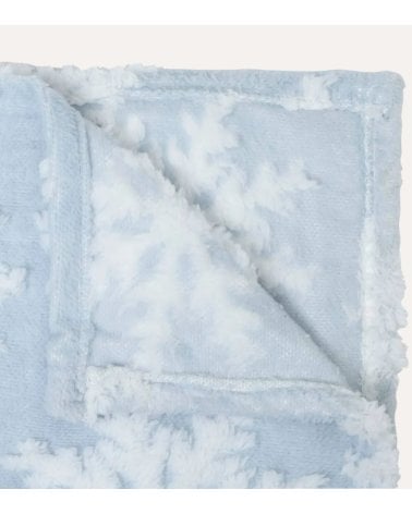 Manta Navideña con Copos de Nieve de Poliéster