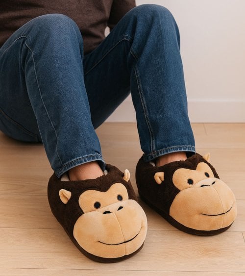 Zapatillas de Gorila de Peluche