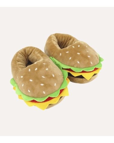 Zapatillas de Hamburguesa de Peluche