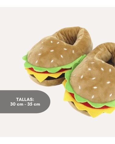 Zapatillas Infantiles de Hamburguesa de Peluche