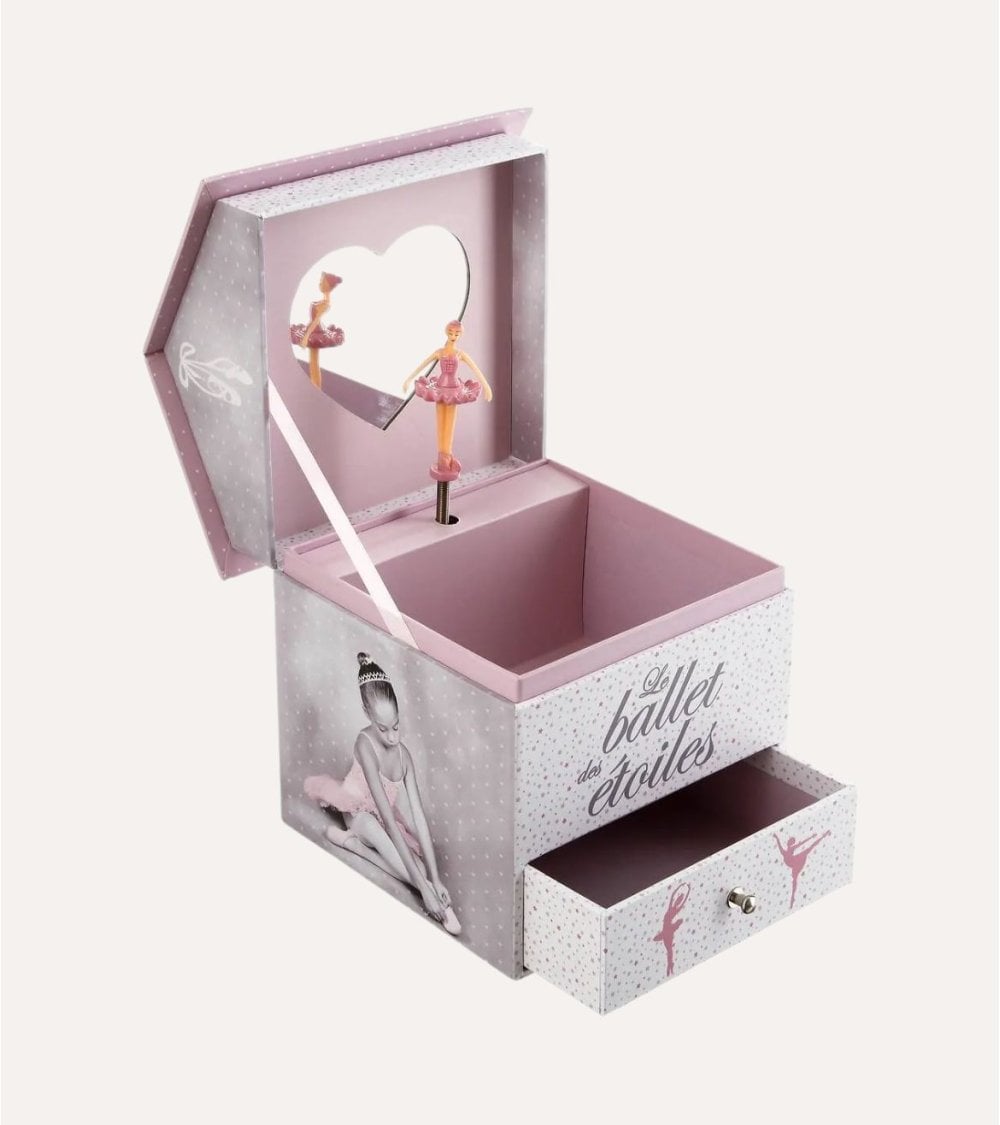 Caja Musical Infantil con Bailarina de Papel y Cartón