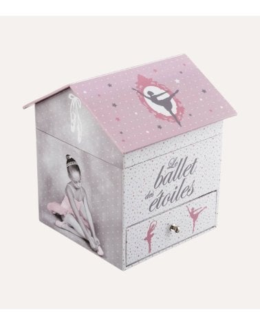 Caja Musical Infantil con Bailarina de Papel y Cartón