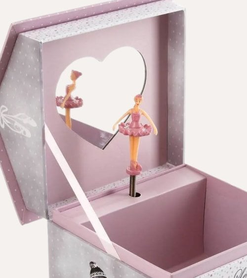 Caja Musical Infantil con Bailarina de Papel y Cartón