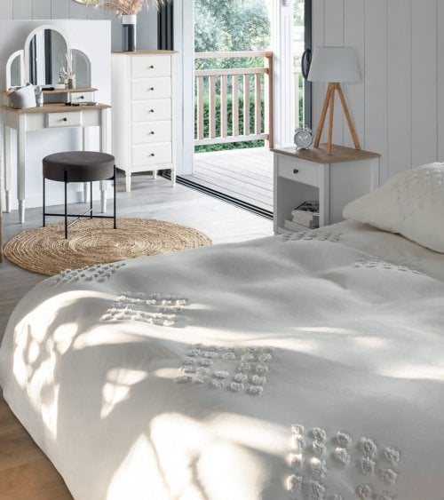 Juego de Sabanas Vilma de Algodón Lavado y Acolchado