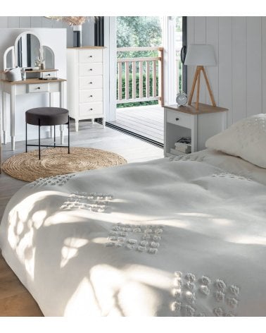 Juego de Sabanas Vilma de Algodón Lavado y Acolchado