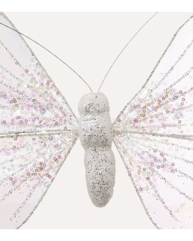 Mariposa Decorativa Glitter de Poliéster