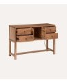 Consola Jiling de 2 puertas y 4 cajones de Madera de Acacia