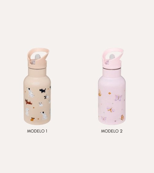 Botella Termo Infantil con Animales de Acero Inoxidable