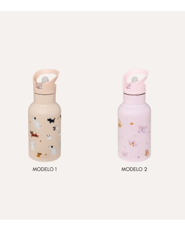 Botella Termo Infantil con Animales de Acero Inoxidable