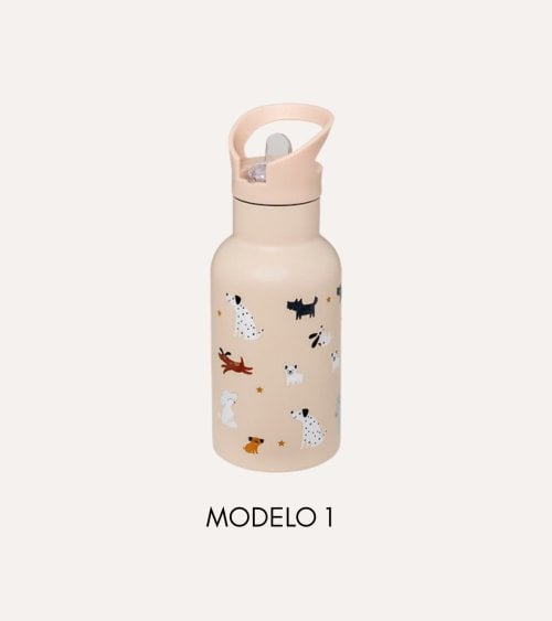 Botella Termo Infantil con Animales de Acero Inoxidable