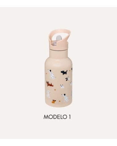 Botella Termo Infantil con Animales de Acero Inoxidable