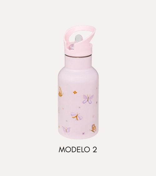 Botella Termo Infantil con Animales de Acero Inoxidable