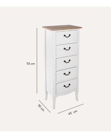 Sinfonier Chrysa de 5 Cajones de MDF