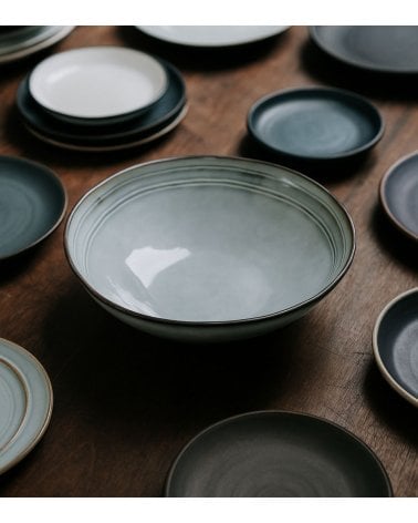 Ensaladera Irregular con Acabado Rústico de Gres