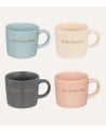 Set de 4 Tazas Mug Belle Journeé con Soporte