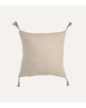 Cojín Borlas de Yute y Algodón