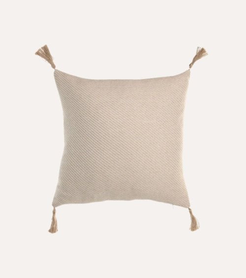 Cojín Borlas de Yute y Algodón