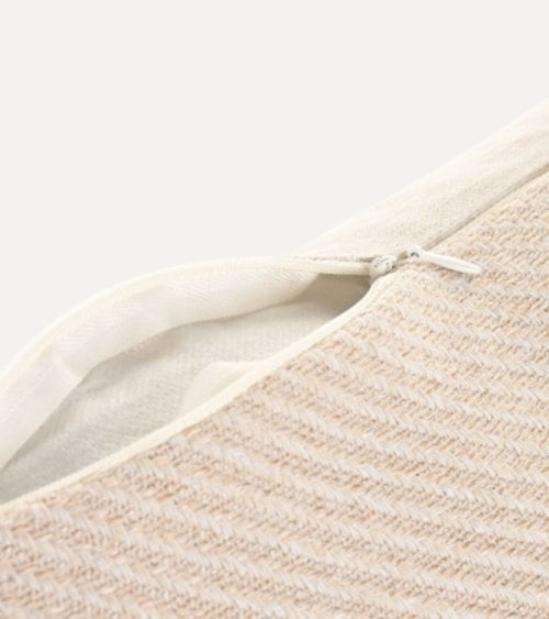 Cojín Rectangular Borlas de Yute y Algodón