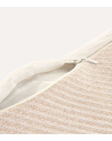 Cojín Rectangular Borlas de Yute y Algodón