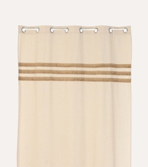 Cortina Flecos Cortos de Yute y Algodón