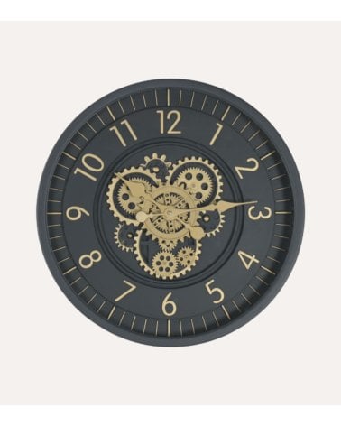 Reloj de Pared Mecanismo Dorado de Hierro