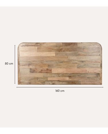 Cabecero Raw de Madera de Mango