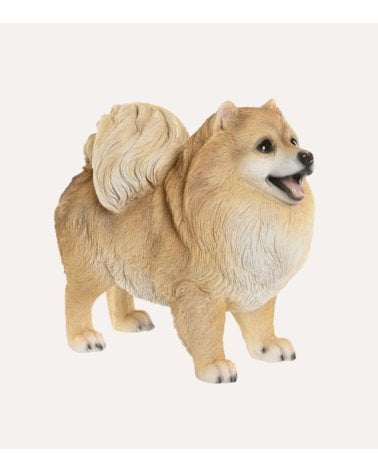 Figura Decorativa Perro Pomerania de Resina