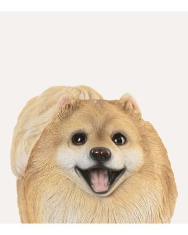 Figura Decorativa Perro Pomerania de Resina