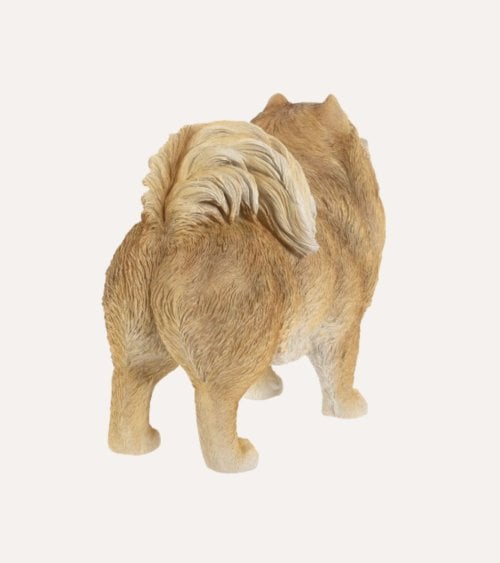 Figura Decorativa Perro Pomerania de Resina