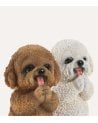 Figura Decorativa Perro Caniche de Resina