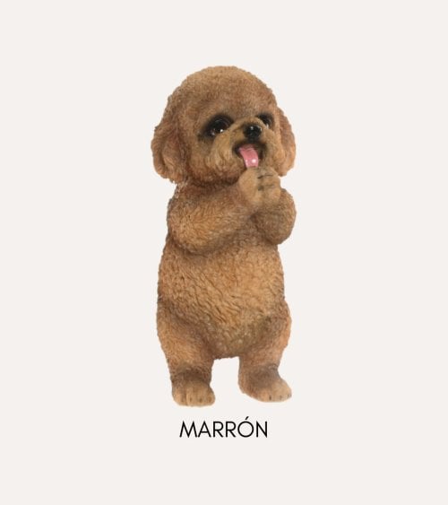 Figura Decorativa Perro Caniche de Resina
