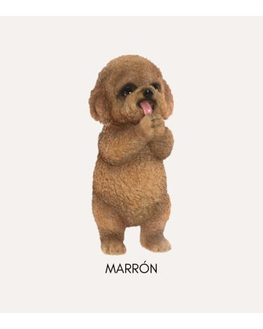 Figura Decorativa Perro Caniche de Resina