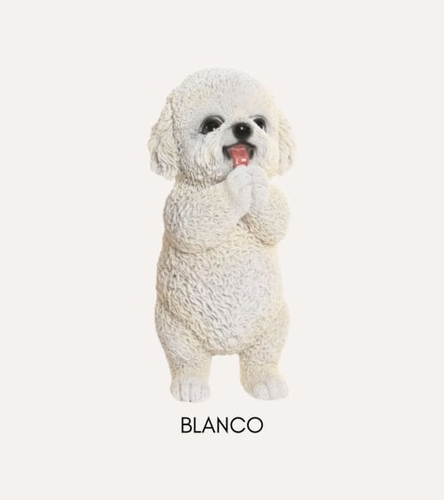 Figura Decorativa Perro Caniche de Resina