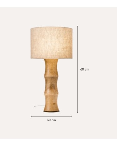 Lámpara de Mesa Zen de Bambú y Yute