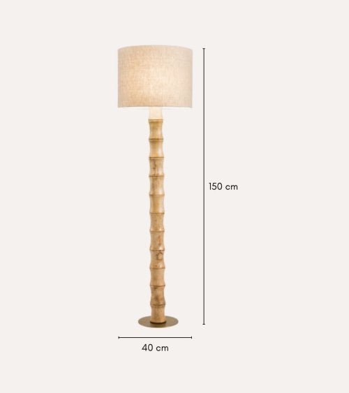 Lámpara de Pie Zen de Bambú y Yute