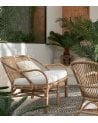Sillón de Dos Plazas de Ratán con Cojín Incluido-1